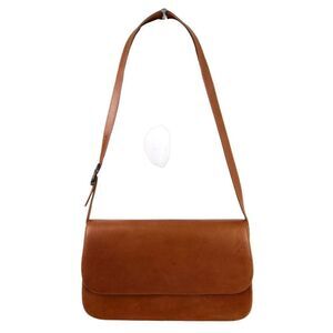 BRAZIL TAN BROWN GENUINE LEATHER FLAP SHOULDER BAG HOBO TOTE HANDBAG PURSE